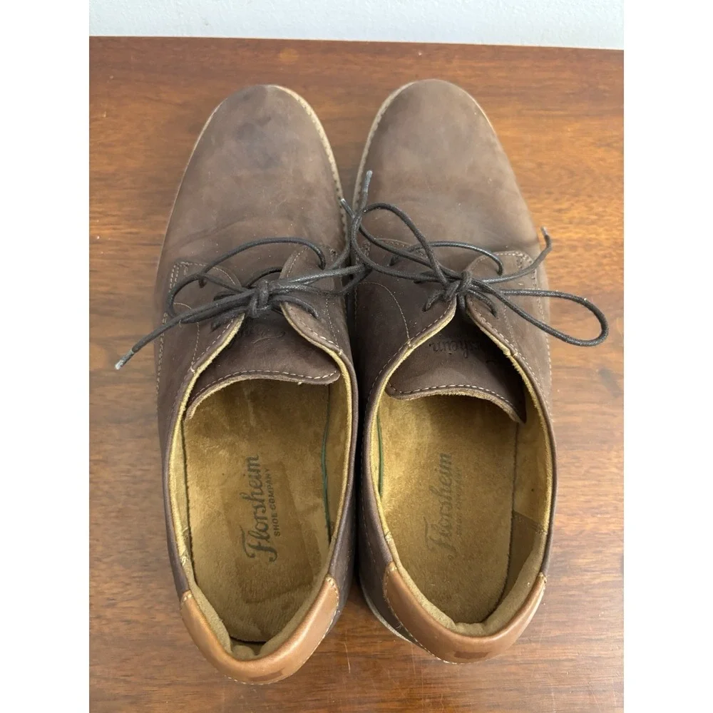 Florsheim Men's Norwalk Plain Toe Ox Brown Laced Comfort Oxfords Size 9M‎